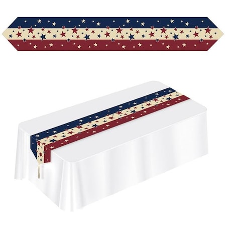 GOLDENGIFTS Printed Americana Table Runner; 11 in. x 6 ft. GO1596416